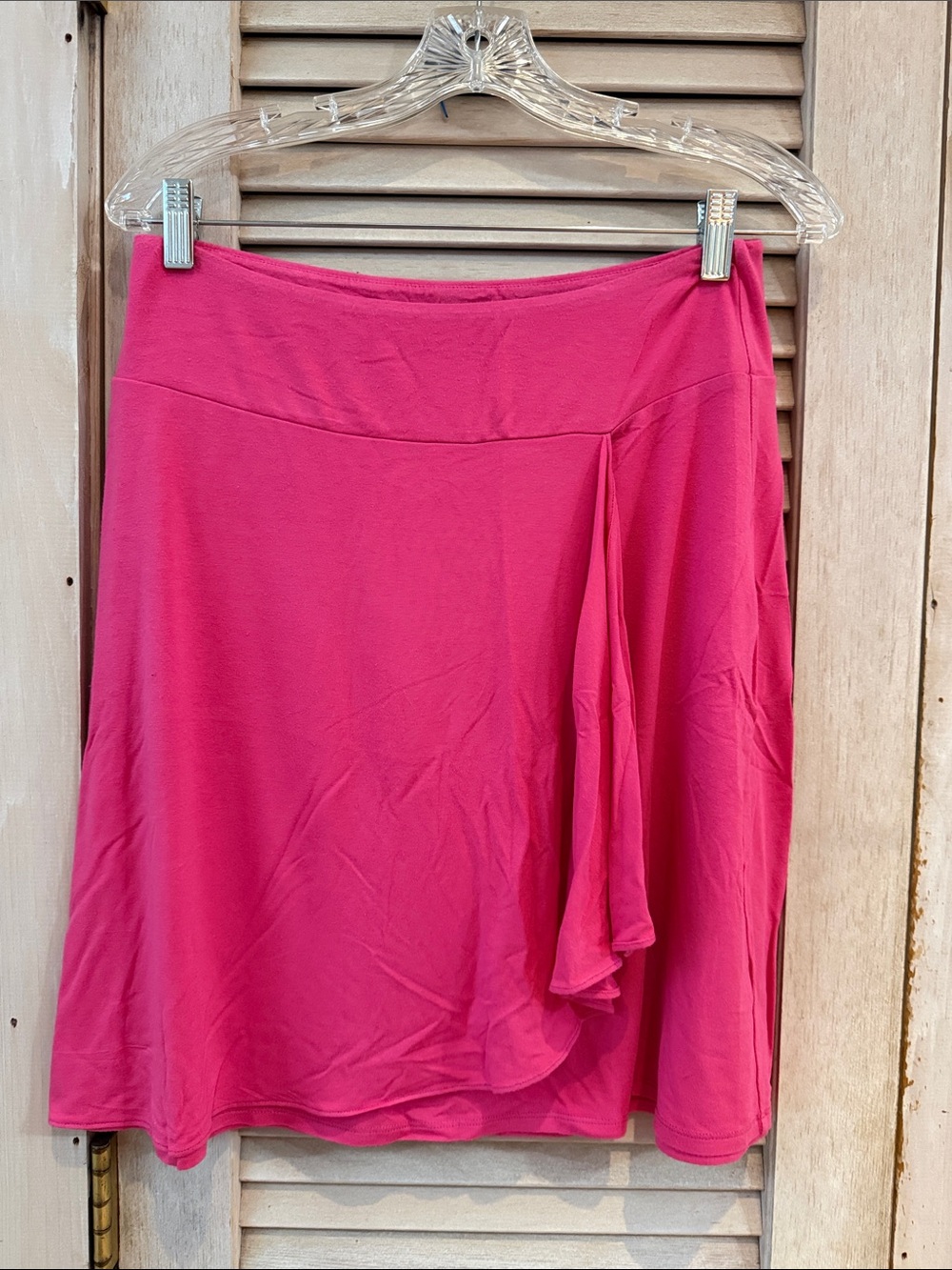 Tommy Bahama Fuchsia Skater Skirt with Side Ruffle Small